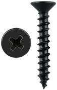 30mm (1 3/16") Black Countersunk Timber