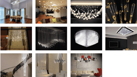 Fiber optic chandeliers & animations