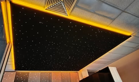 StarEFX ceiling with LED cove lighting