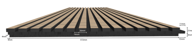 StarEFX Modular Slat 12060 - Dimensions