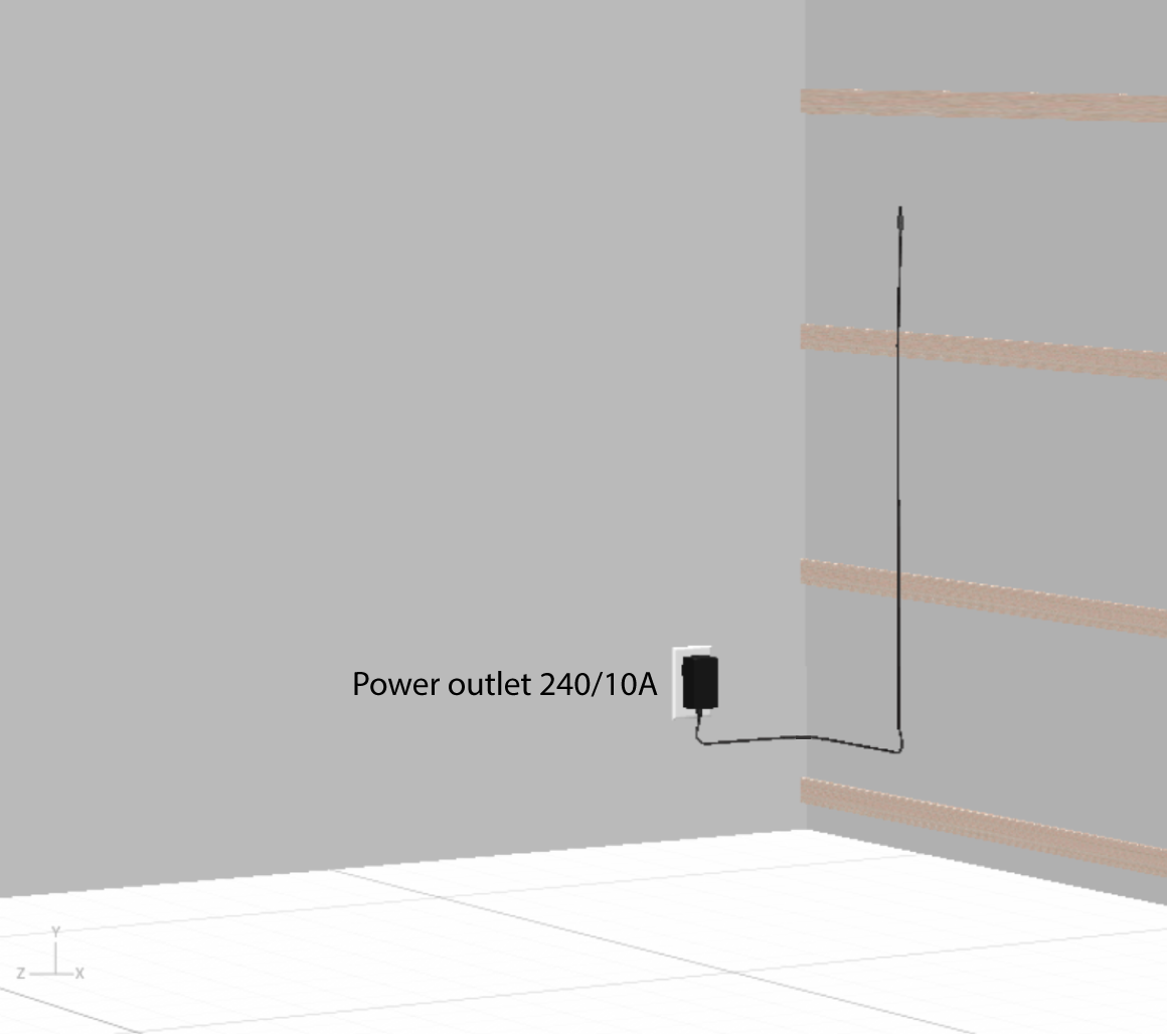 Power Outlet: 240v / 10Amp